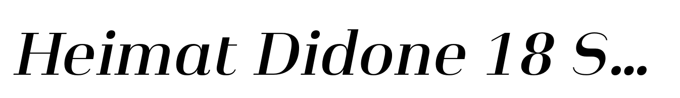 Heimat Didone 18 Semi Bold Italic